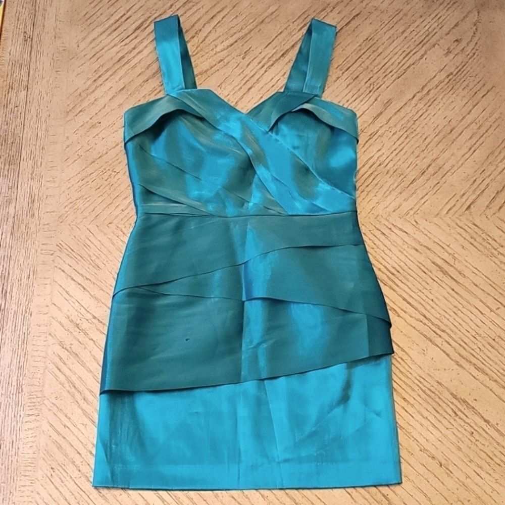 Armani Exchange teal bandage dress size 0 NWT